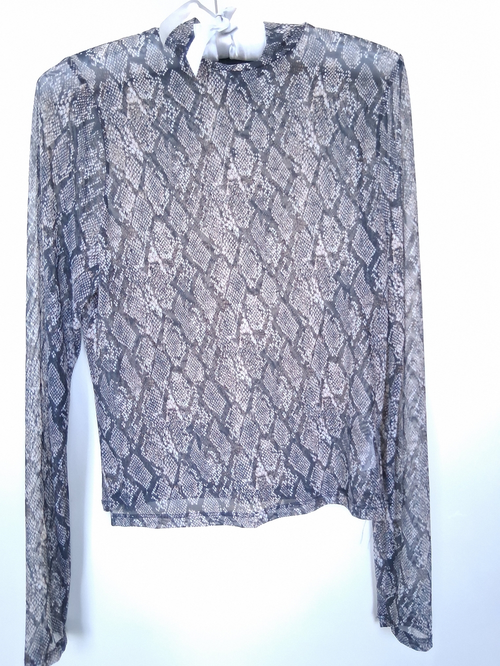 wild fable Snake Print Long Sleeve Top in Black and Cream